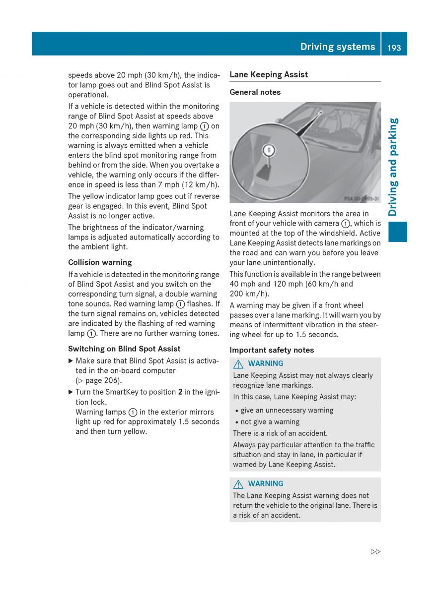 Mercedes Benz CLA C117 owners manual / page 195