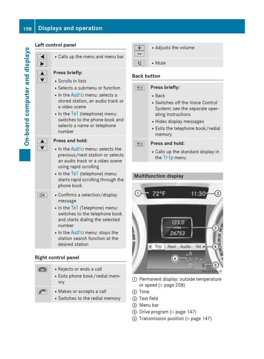 Mercedes Benz CLA C117 owners manual / page 200