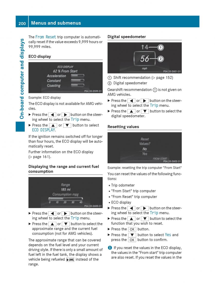 Mercedes Benz CLA C117 owners manual / page 202