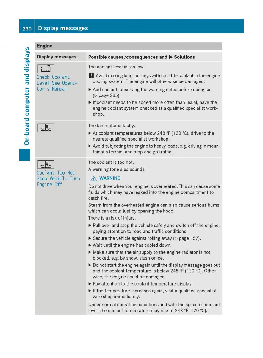 Mercedes Benz CLA C117 owners manual / page 232