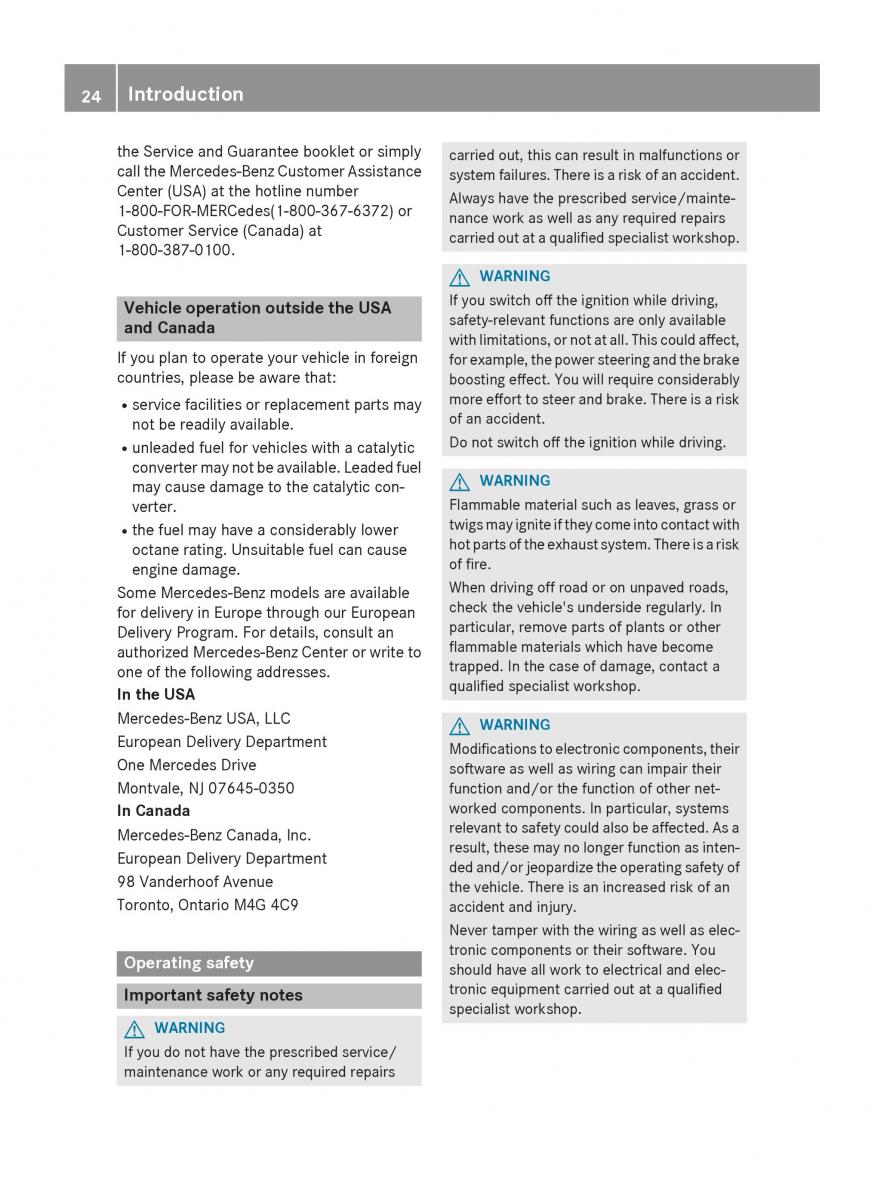 Mercedes Benz CLA C117 owners manual / page 26