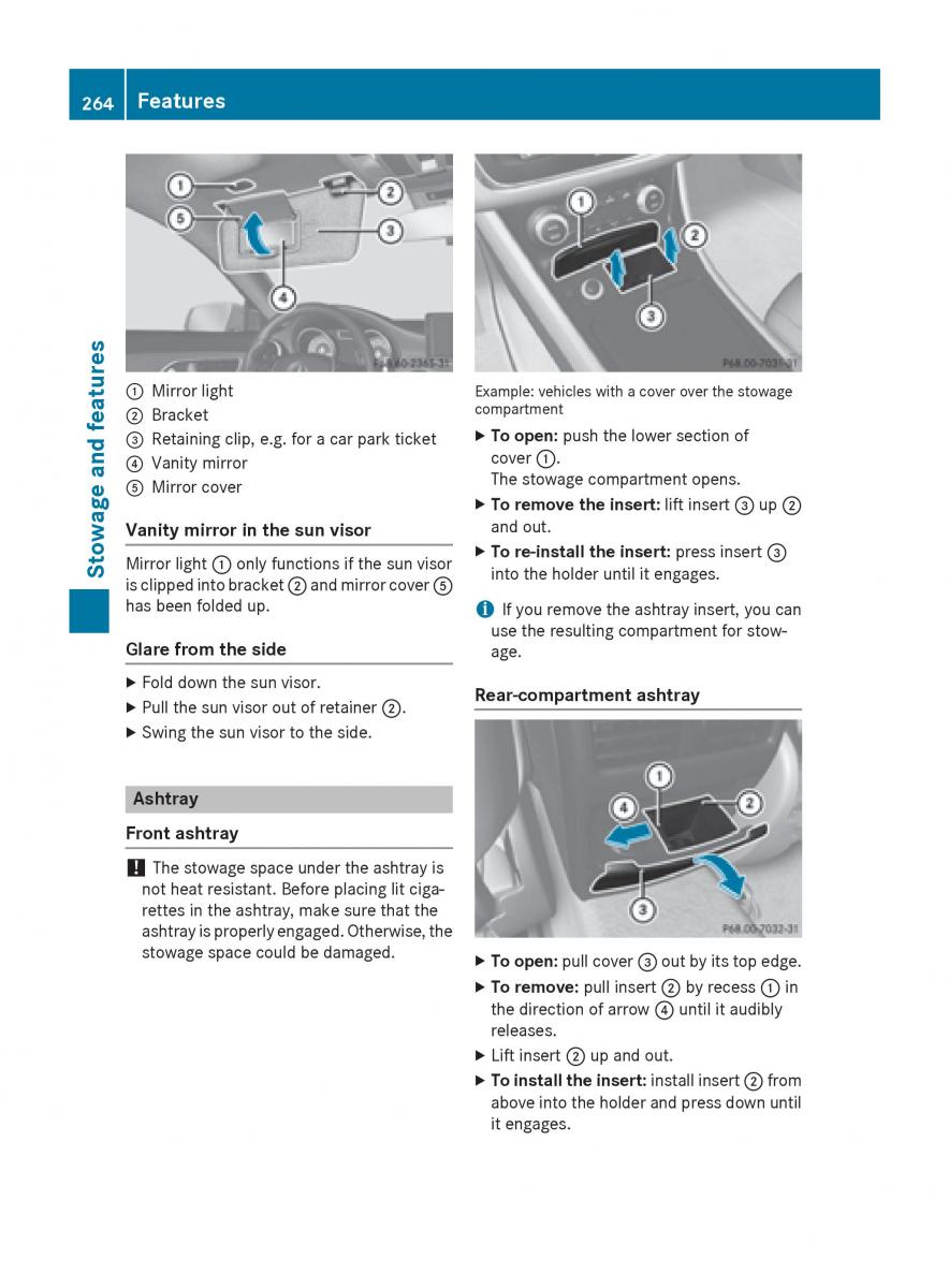 Mercedes Benz CLA C117 owners manual / page 266