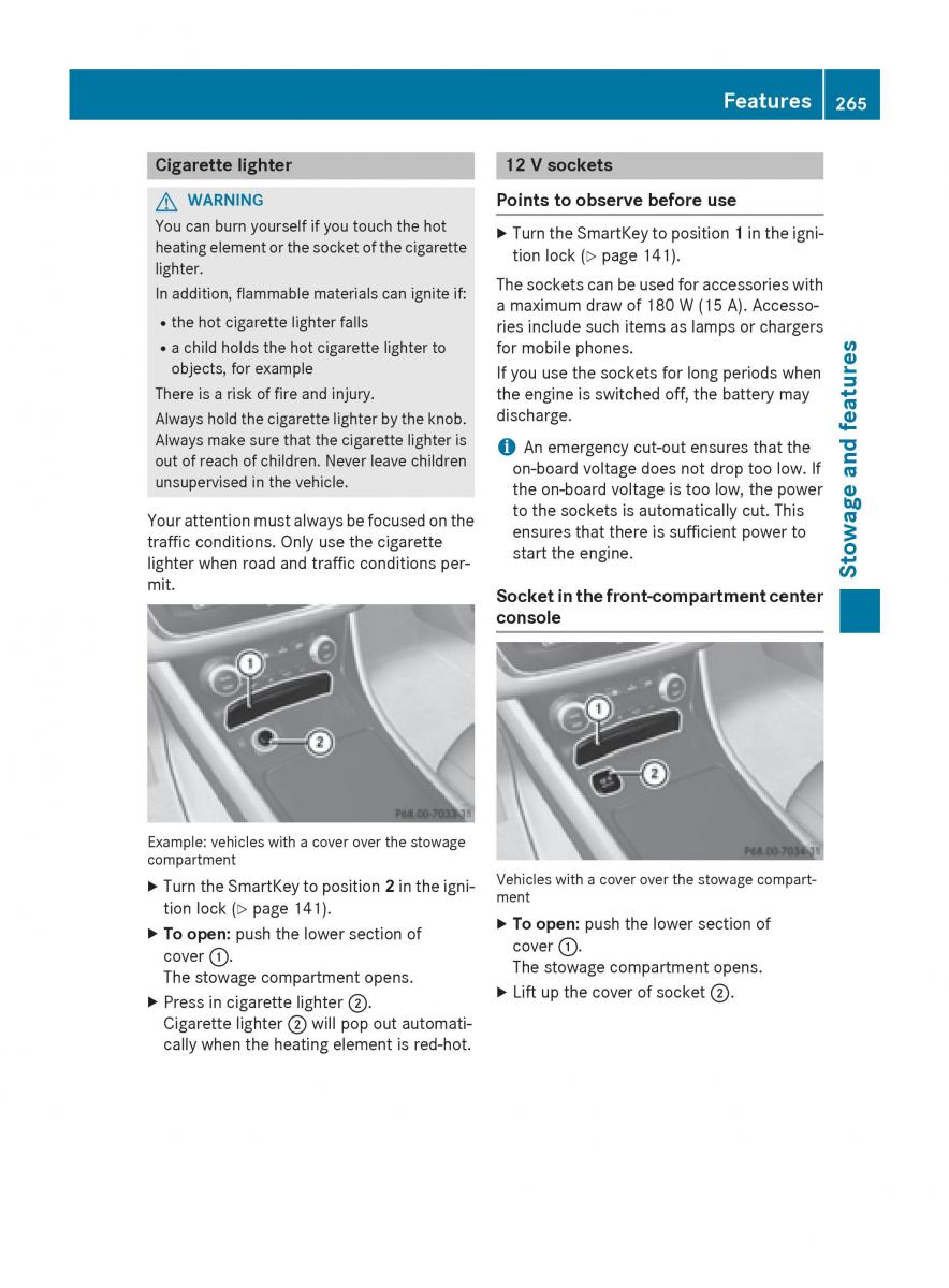 Mercedes Benz CLA C117 owners manual / page 267