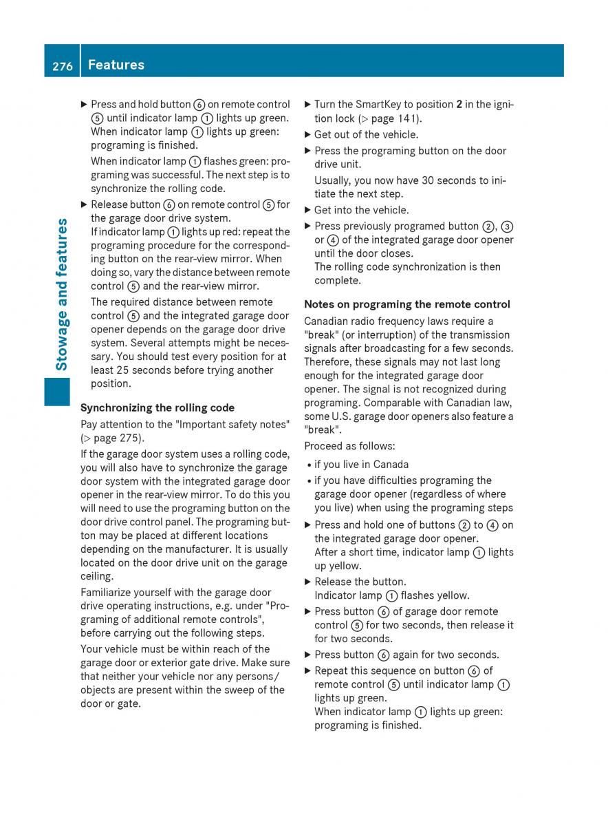 Mercedes Benz CLA C117 owners manual / page 278