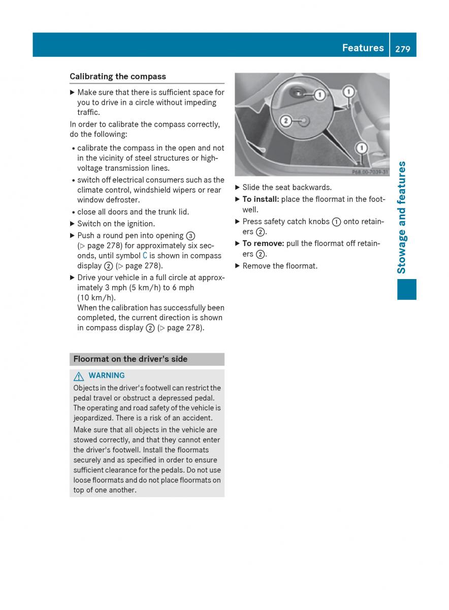 Mercedes Benz CLA C117 owners manual / page 281