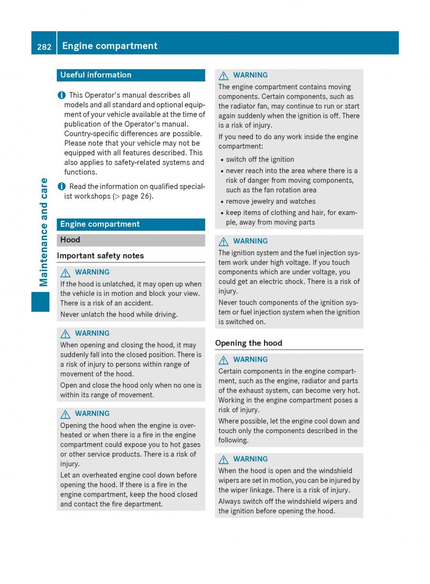 Mercedes Benz CLA C117 owners manual / page 284