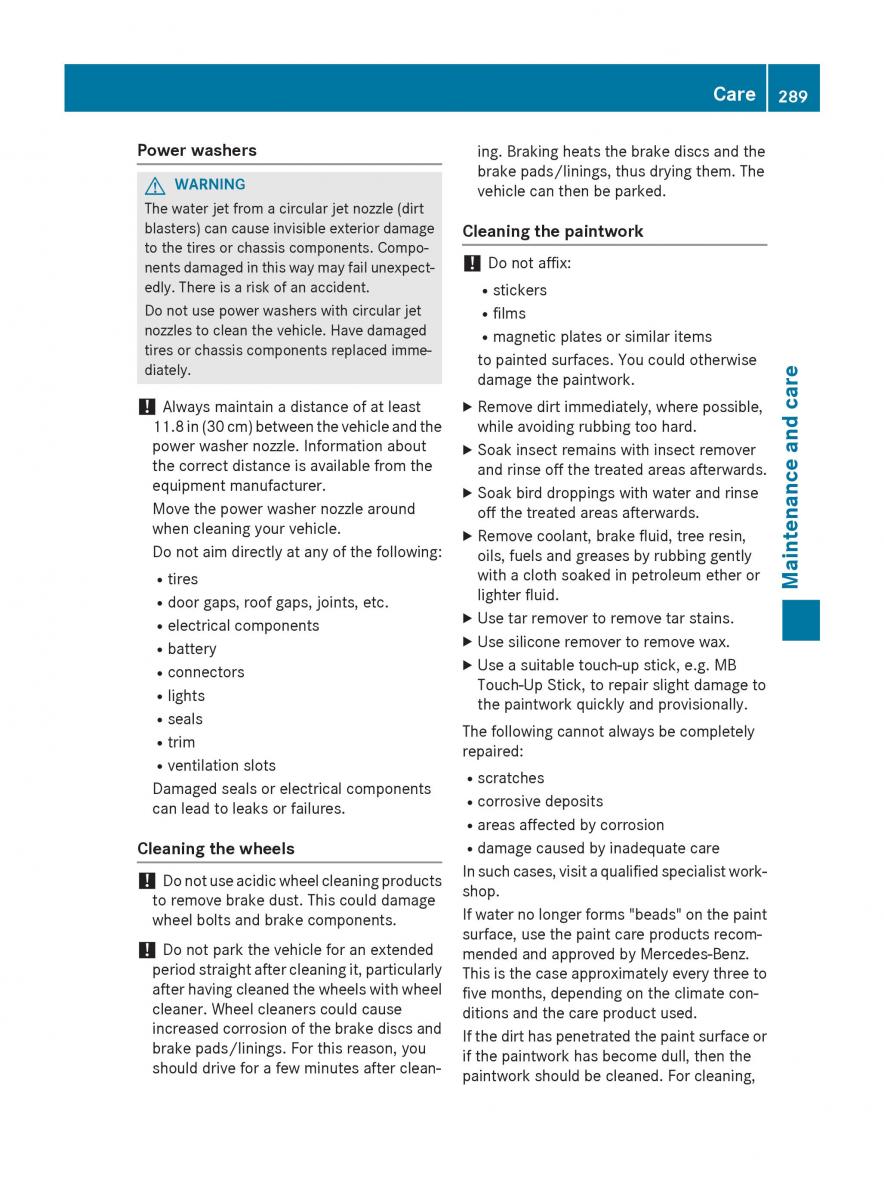 Mercedes Benz CLA C117 owners manual / page 291