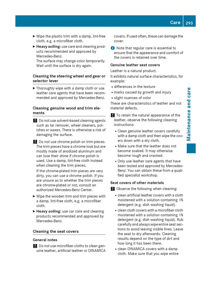 Mercedes Benz CLA C117 owners manual / page 295