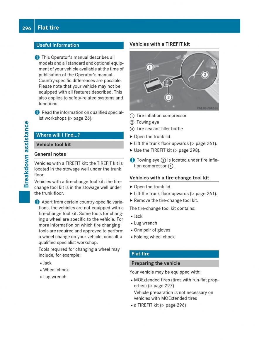 Mercedes Benz CLA C117 owners manual / page 298