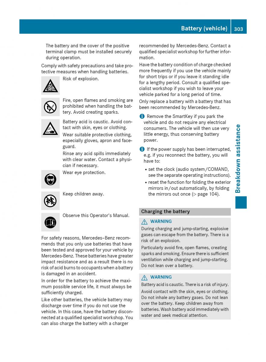 Mercedes Benz CLA C117 owners manual / page 305