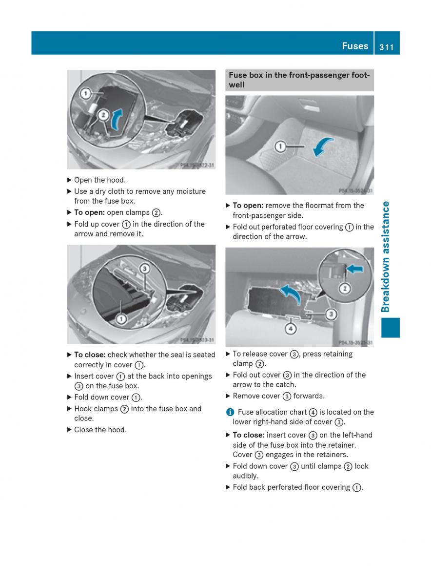 Mercedes Benz CLA C117 owners manual / page 313