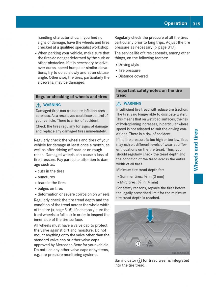 Mercedes Benz CLA C117 owners manual / page 317