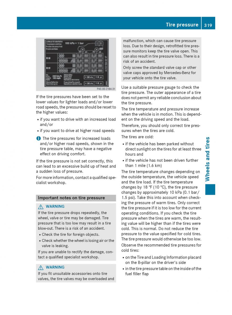 Mercedes Benz CLA C117 owners manual / page 321