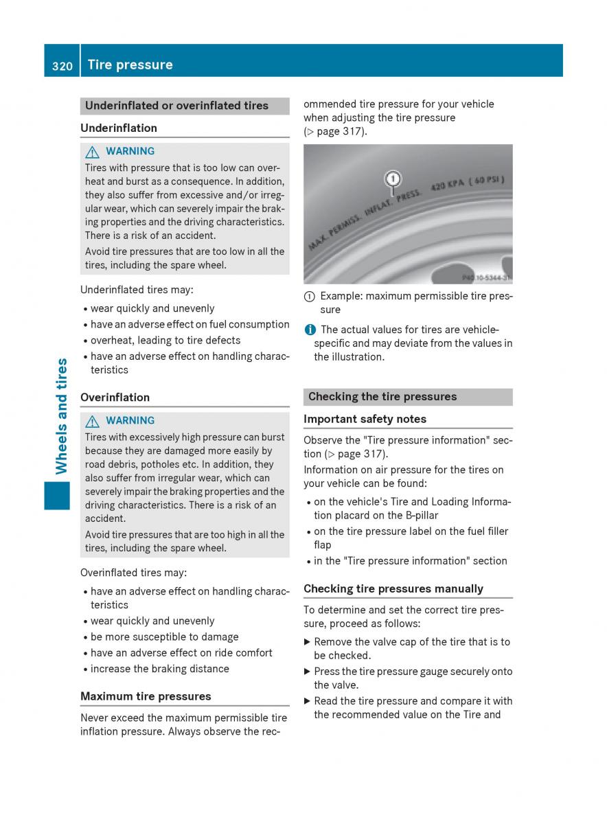 Mercedes Benz CLA C117 owners manual / page 322