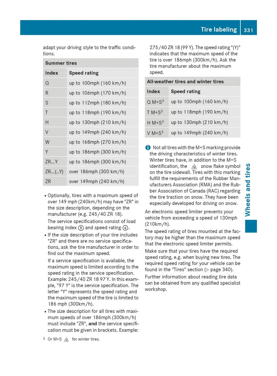 Mercedes Benz CLA C117 owners manual / page 333