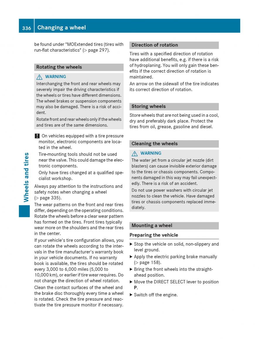 Mercedes Benz CLA C117 owners manual / page 338