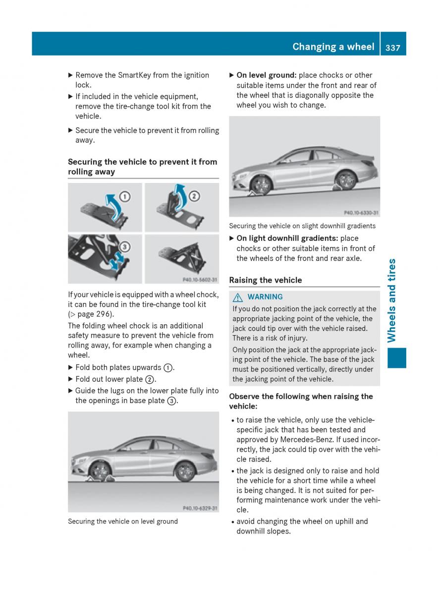 Mercedes Benz CLA C117 owners manual / page 339