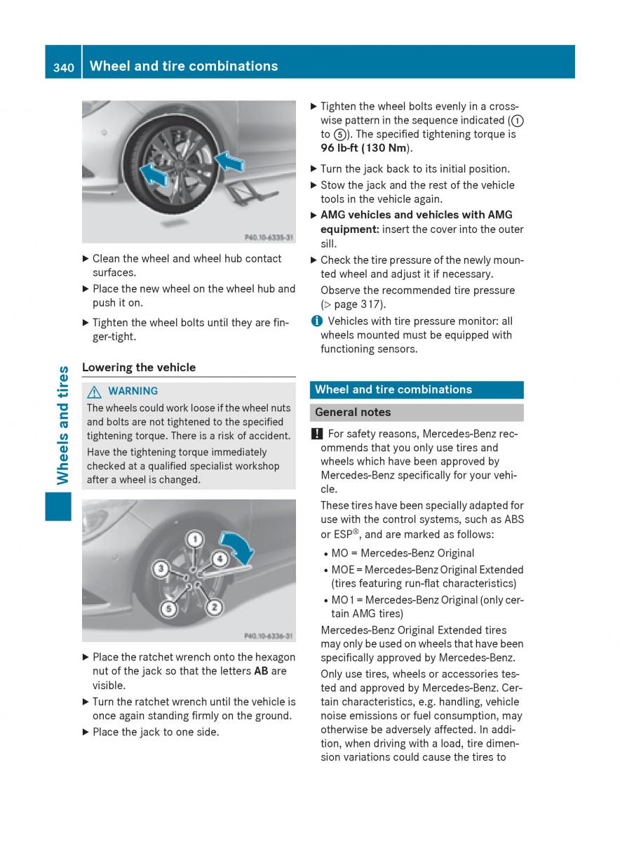 Mercedes Benz CLA C117 owners manual / page 342