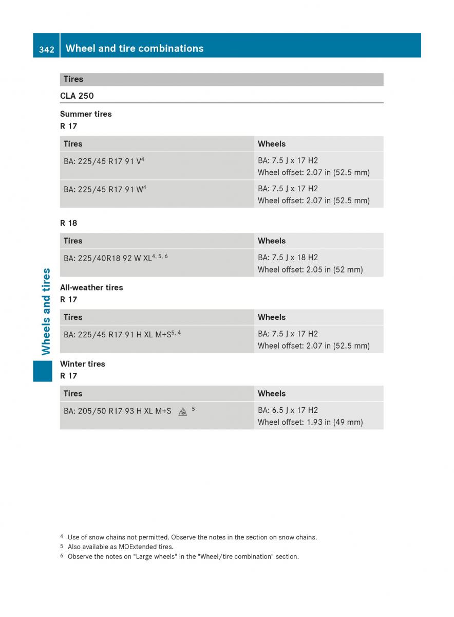 Mercedes Benz CLA C117 owners manual / page 344