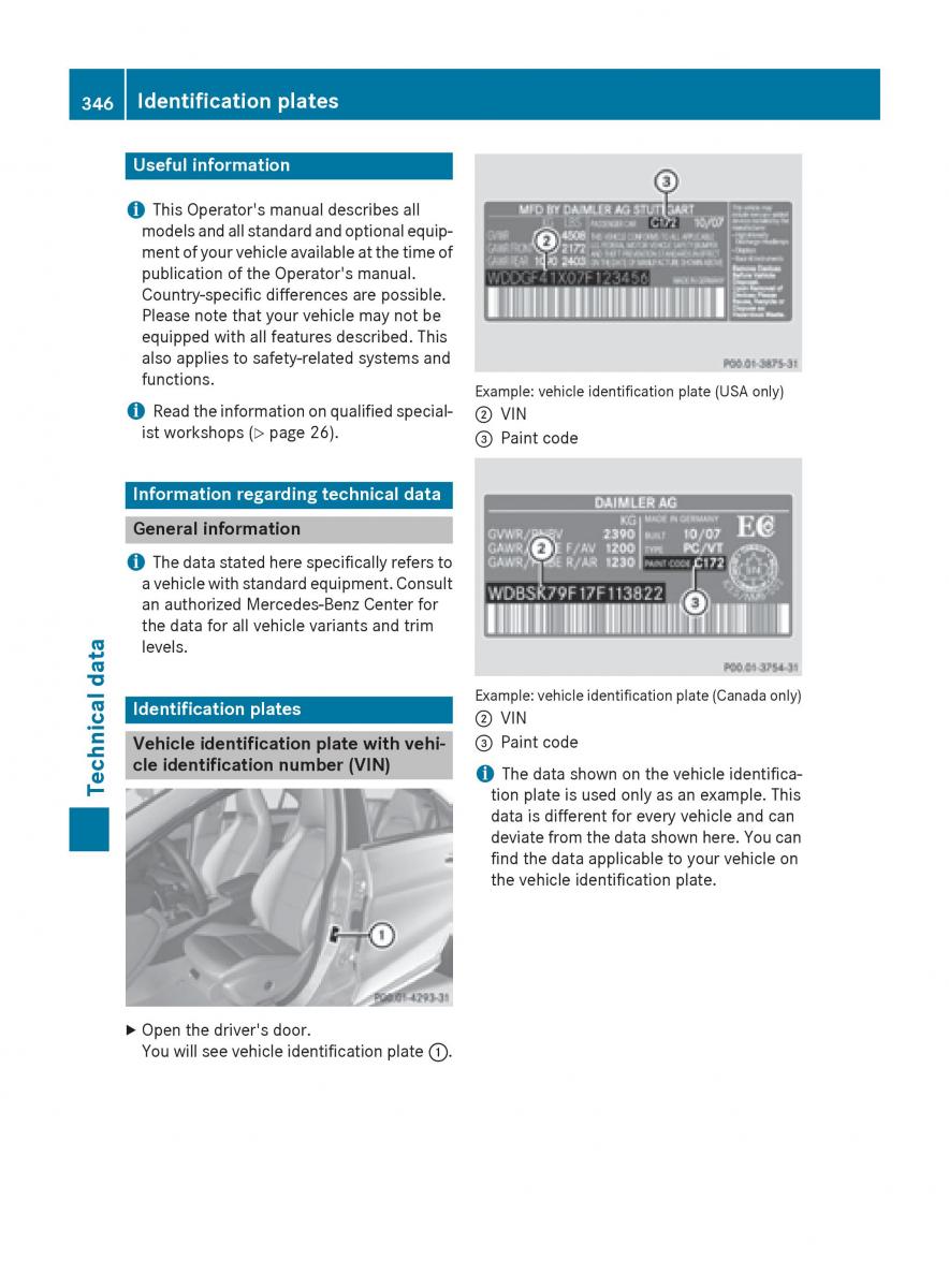 Mercedes Benz CLA C117 owners manual / page 348