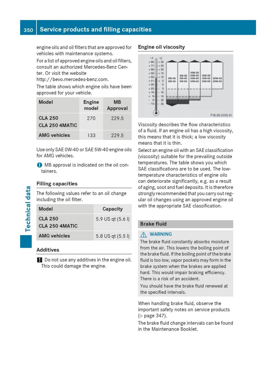 Mercedes Benz CLA C117 owners manual / page 352