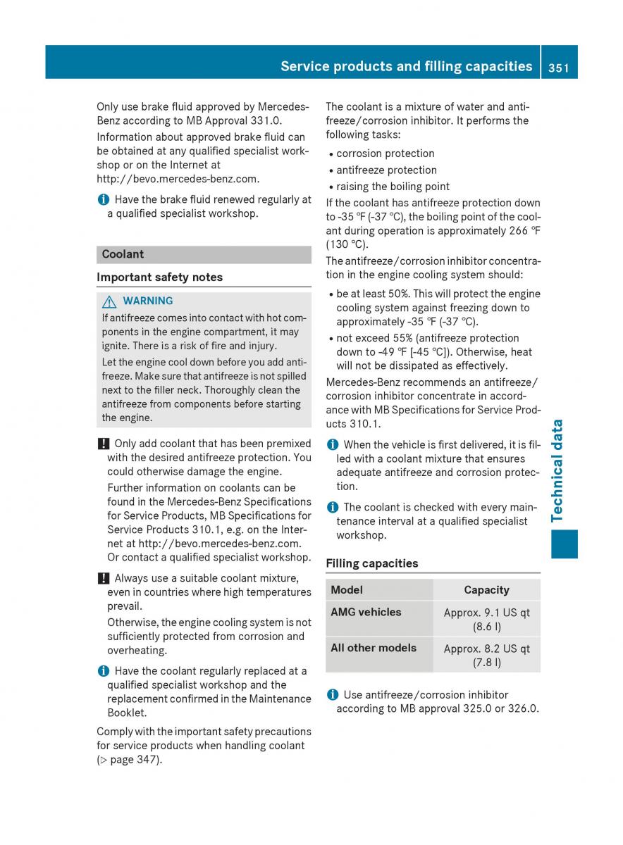 Mercedes Benz CLA C117 owners manual / page 353