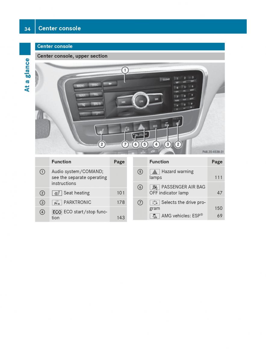 Mercedes Benz CLA C117 owners manual / page 36