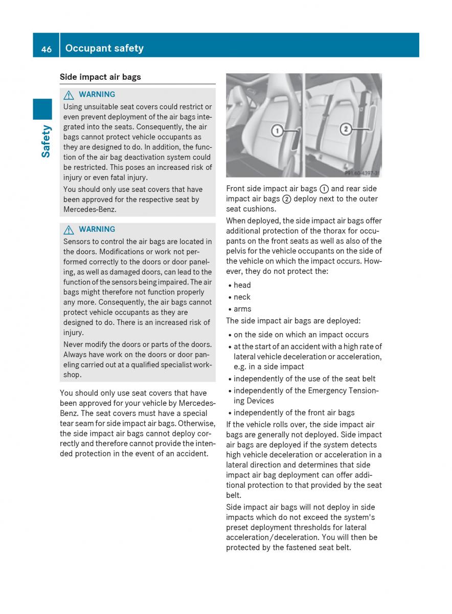 Mercedes Benz CLA C117 owners manual / page 48