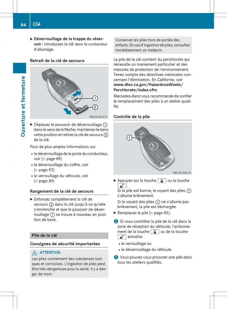 Mercedes Benz CLA Coupe manuel du proprietaire / page 86