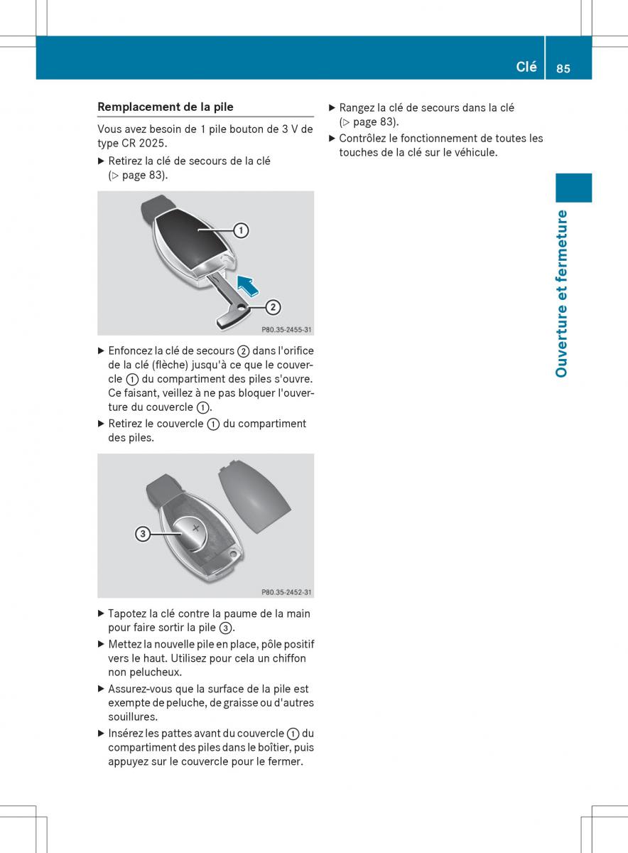 Mercedes Benz CLA Coupe manuel du proprietaire / page 87