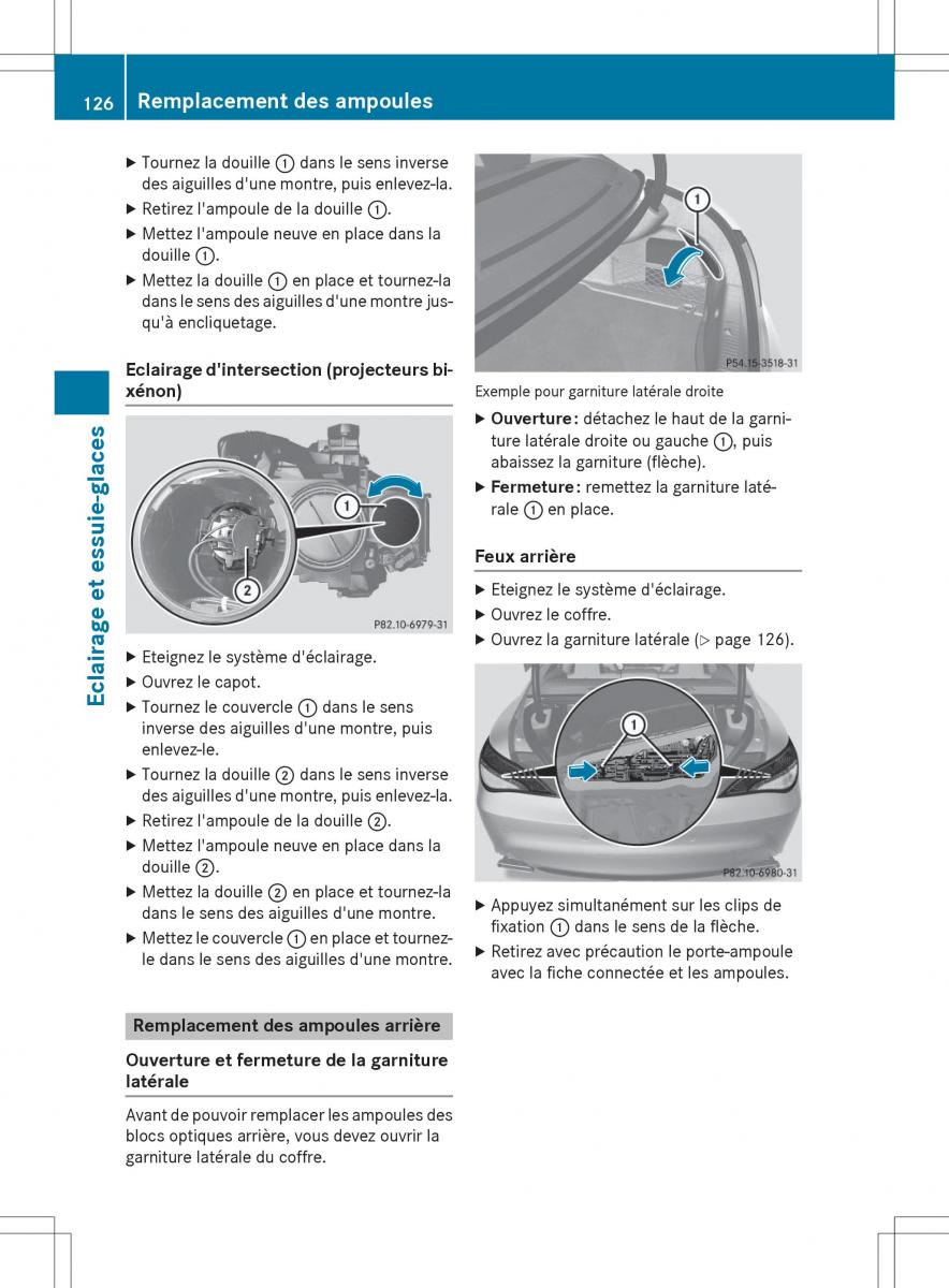 Mercedes Benz CLA Coupe manuel du proprietaire / page 128