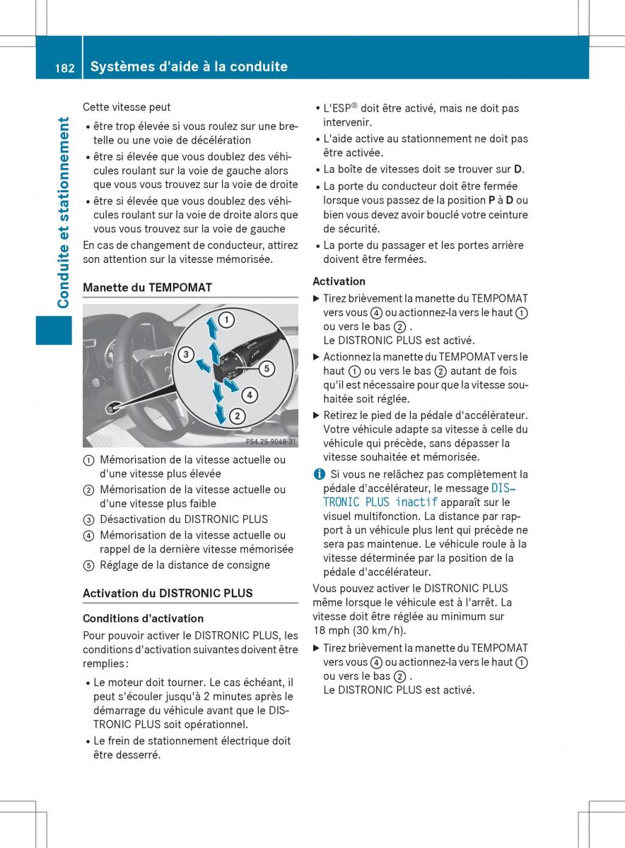 Mercedes Benz CLA Coupe manuel du proprietaire / page 184