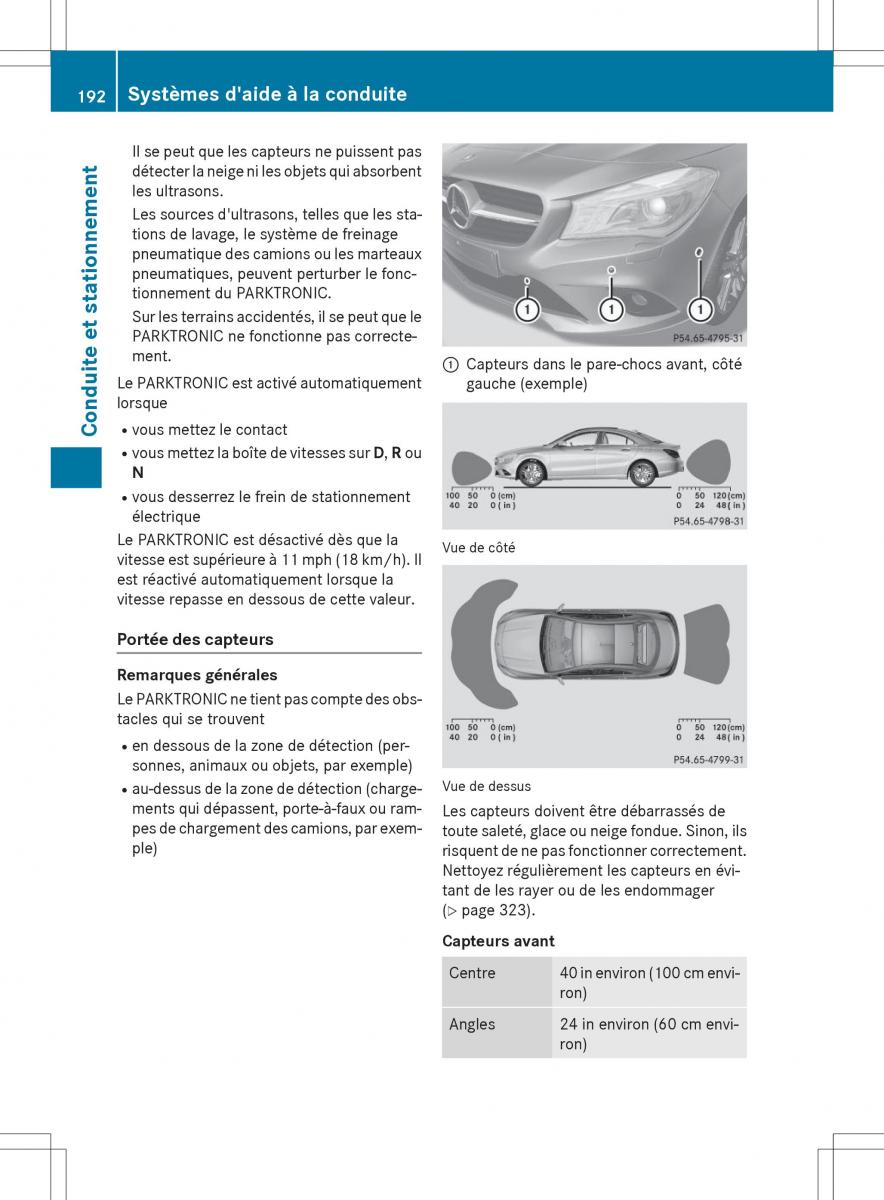 Mercedes Benz CLA Coupe manuel du proprietaire / page 194