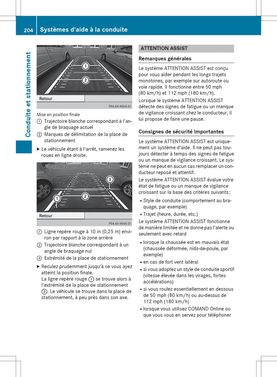 Mercedes Benz CLA Coupe manuel du proprietaire / page 206