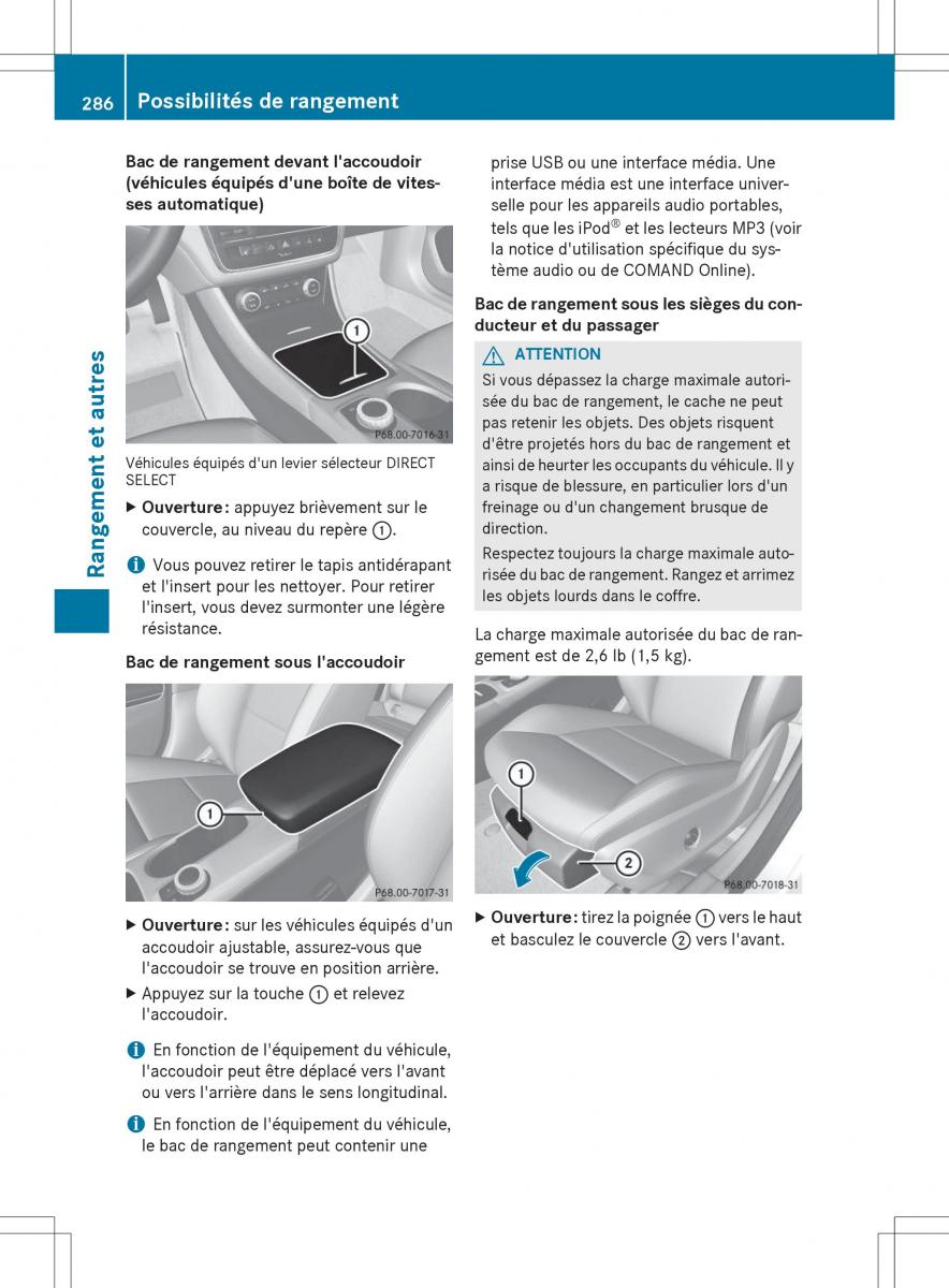 Mercedes Benz CLA Coupe manuel du proprietaire / page 288