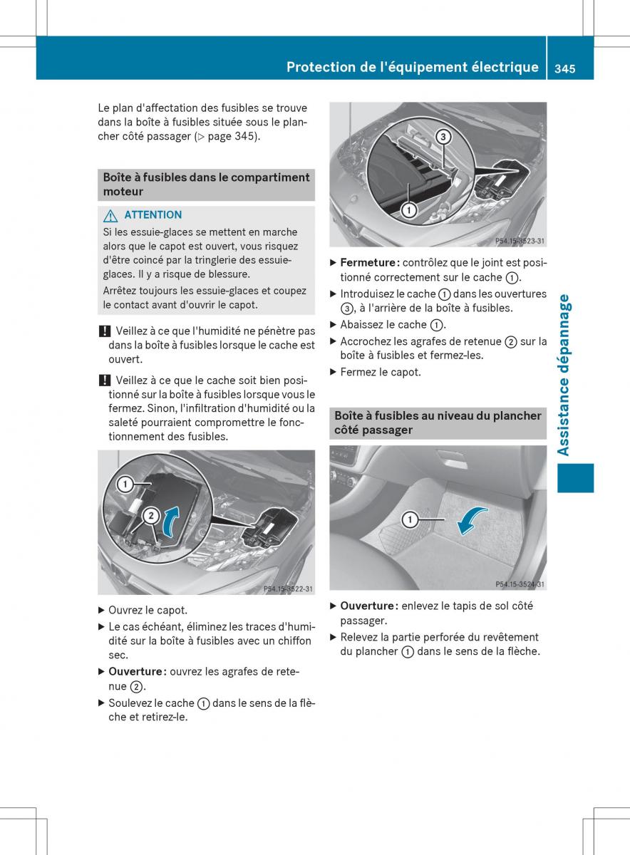 Mercedes Benz CLA Coupe manuel du proprietaire / page 347