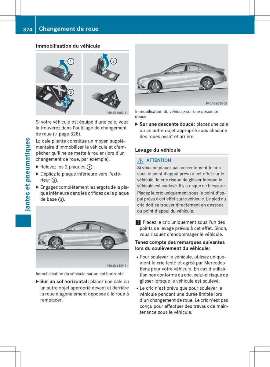 Mercedes Benz CLA Coupe manuel du proprietaire / page 376