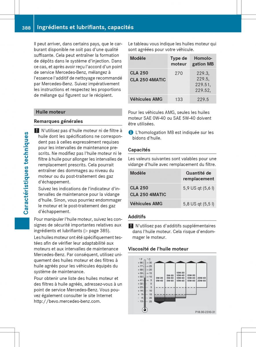 Mercedes Benz CLA Coupe manuel du proprietaire / page 390