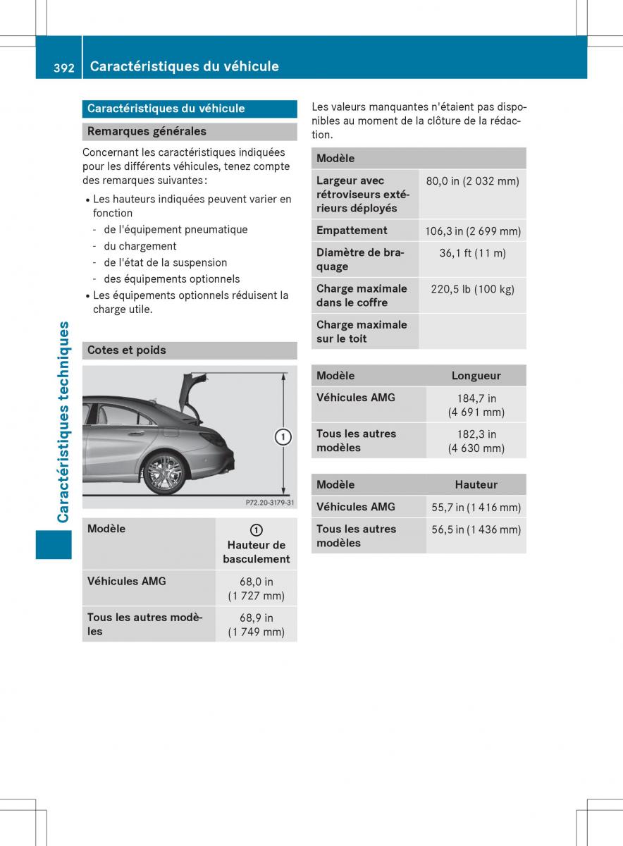 Mercedes Benz CLA Coupe manuel du proprietaire / page 394