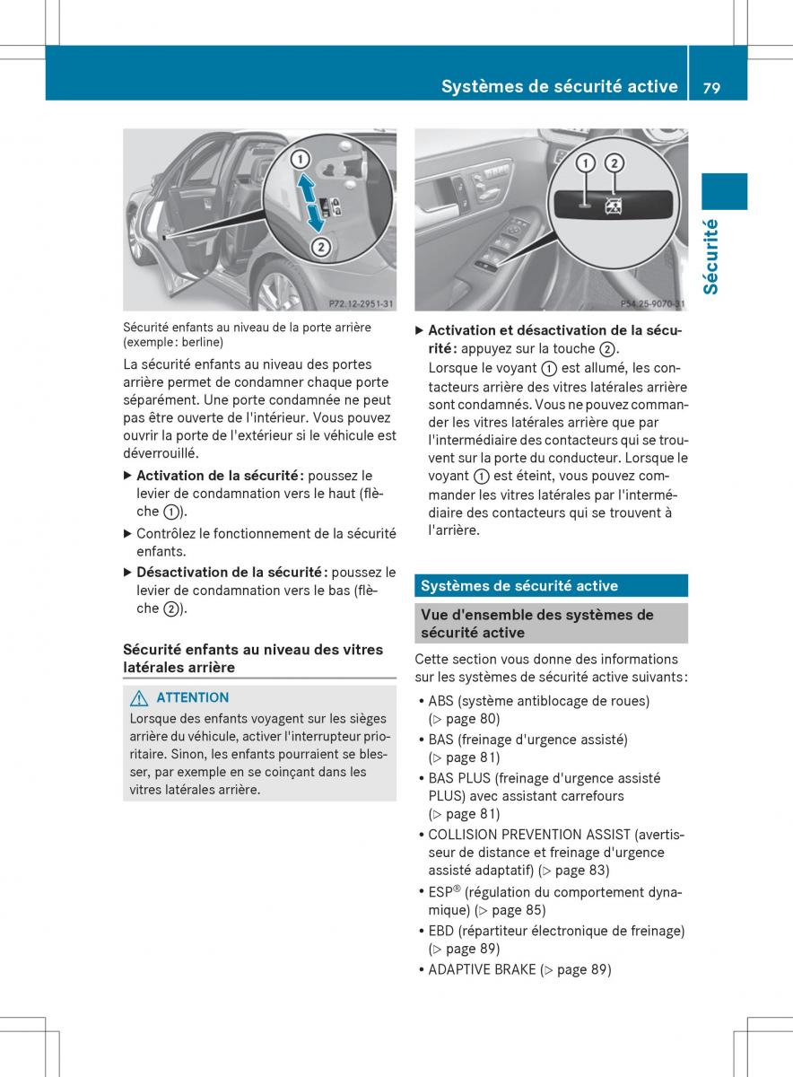 Mercedes Benz E Class W212 2014 manuel du proprietaire / page 81