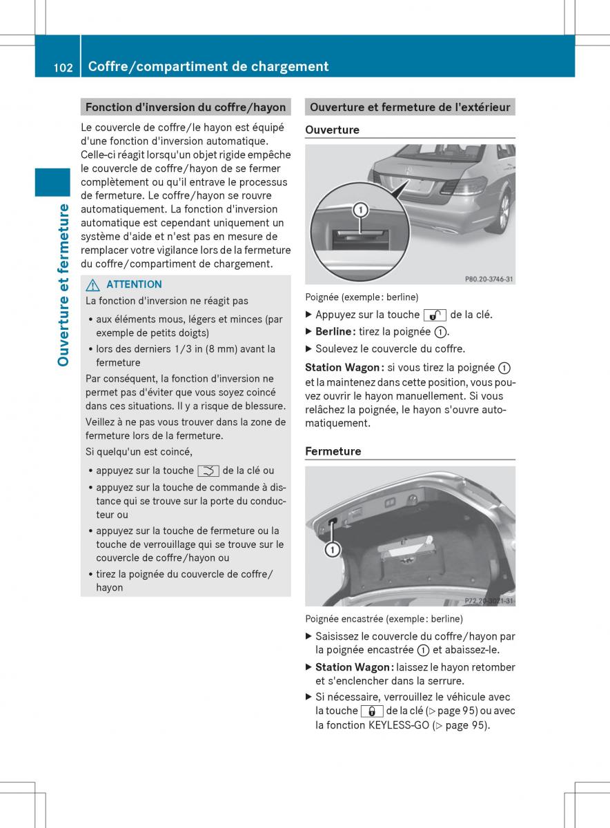 Mercedes Benz E Class W212 2014 manuel du proprietaire / page 104