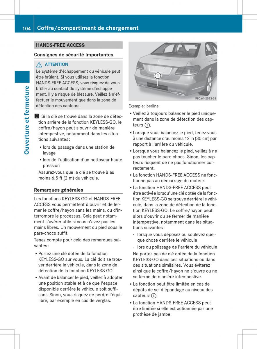 Mercedes Benz E Class W212 2014 manuel du proprietaire / page 106