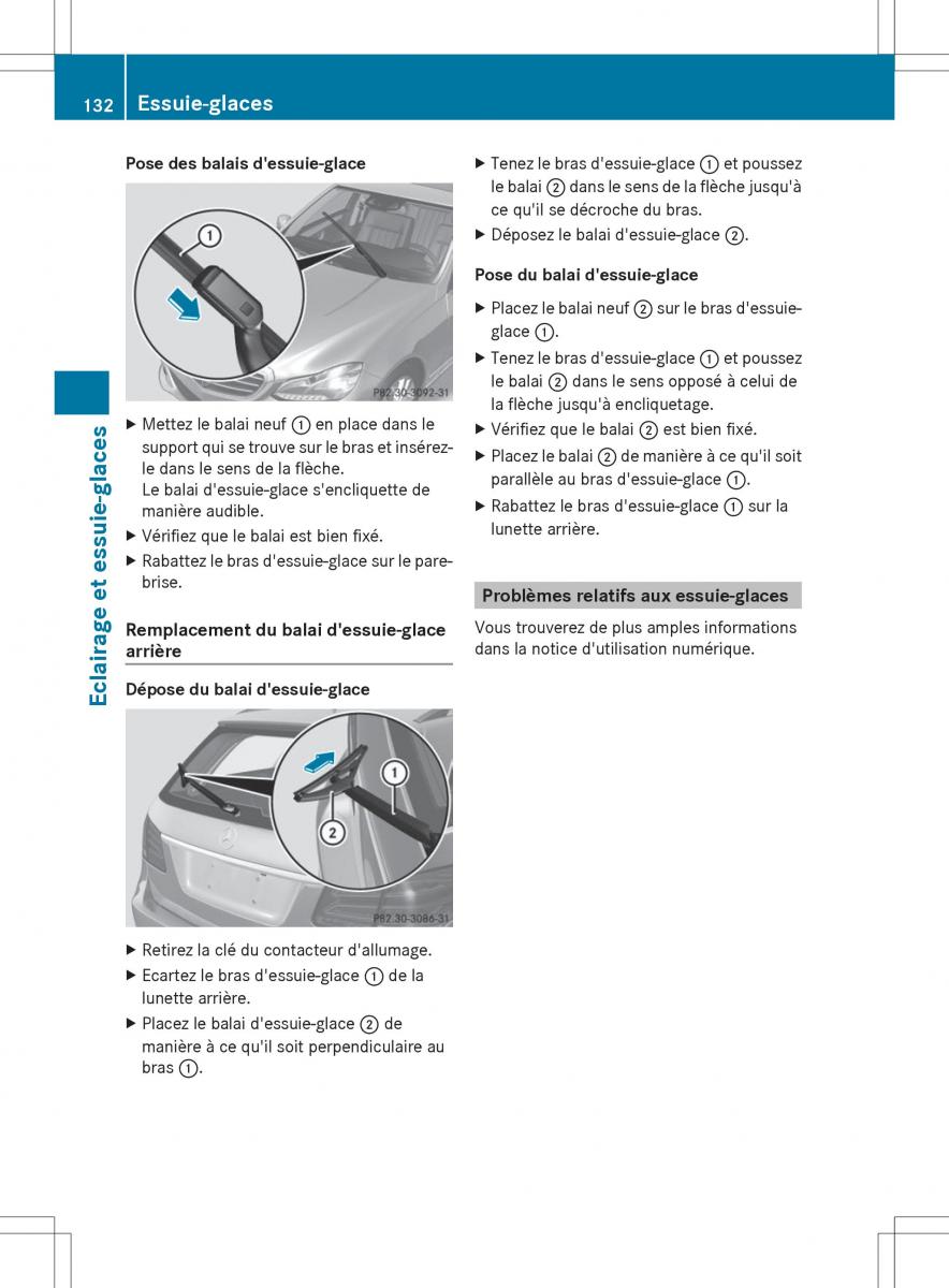 Mercedes Benz E Class W212 2014 manuel du proprietaire / page 134