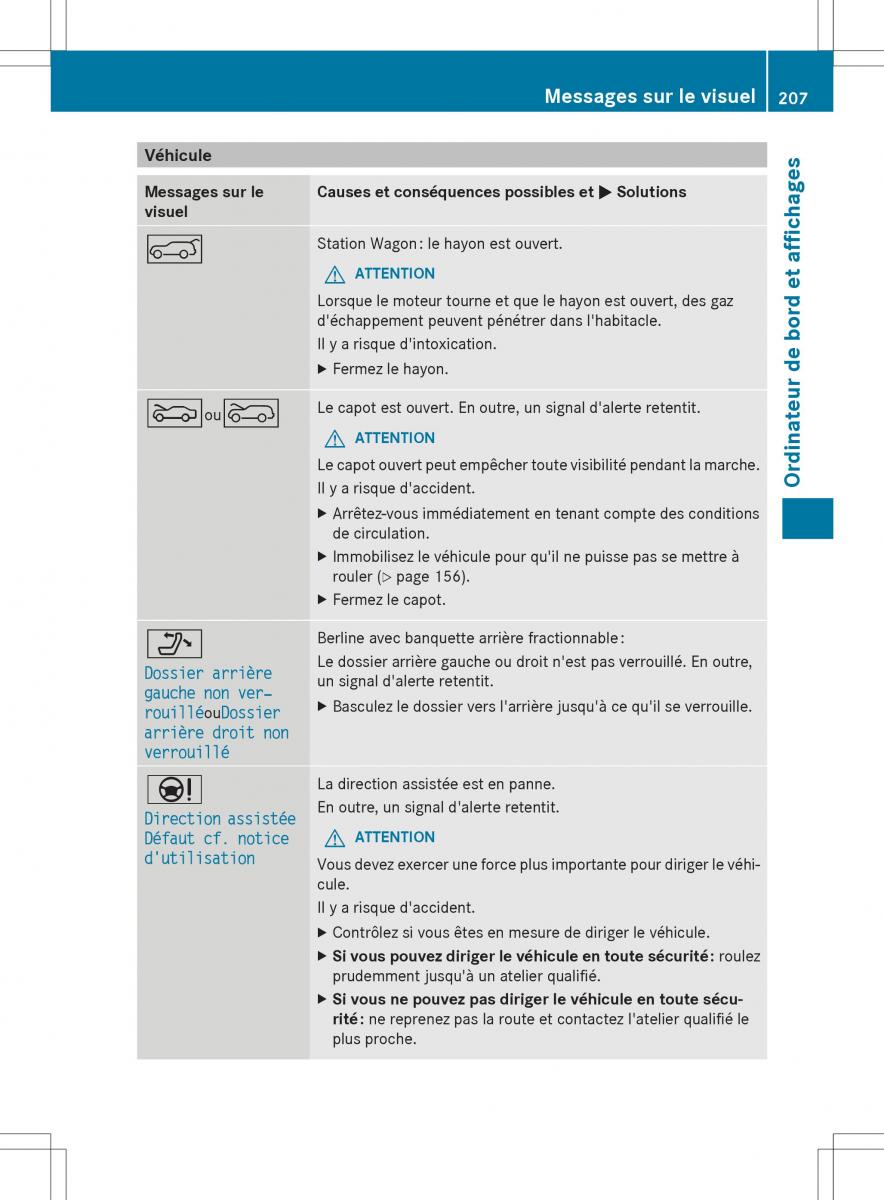 Mercedes Benz E Class W212 2014 manuel du proprietaire / page 209