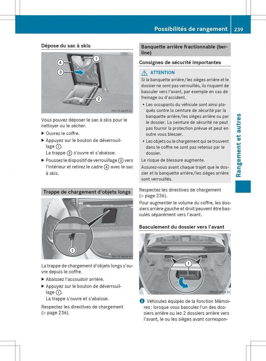 Mercedes Benz E Class W212 2014 manuel du proprietaire / page 241