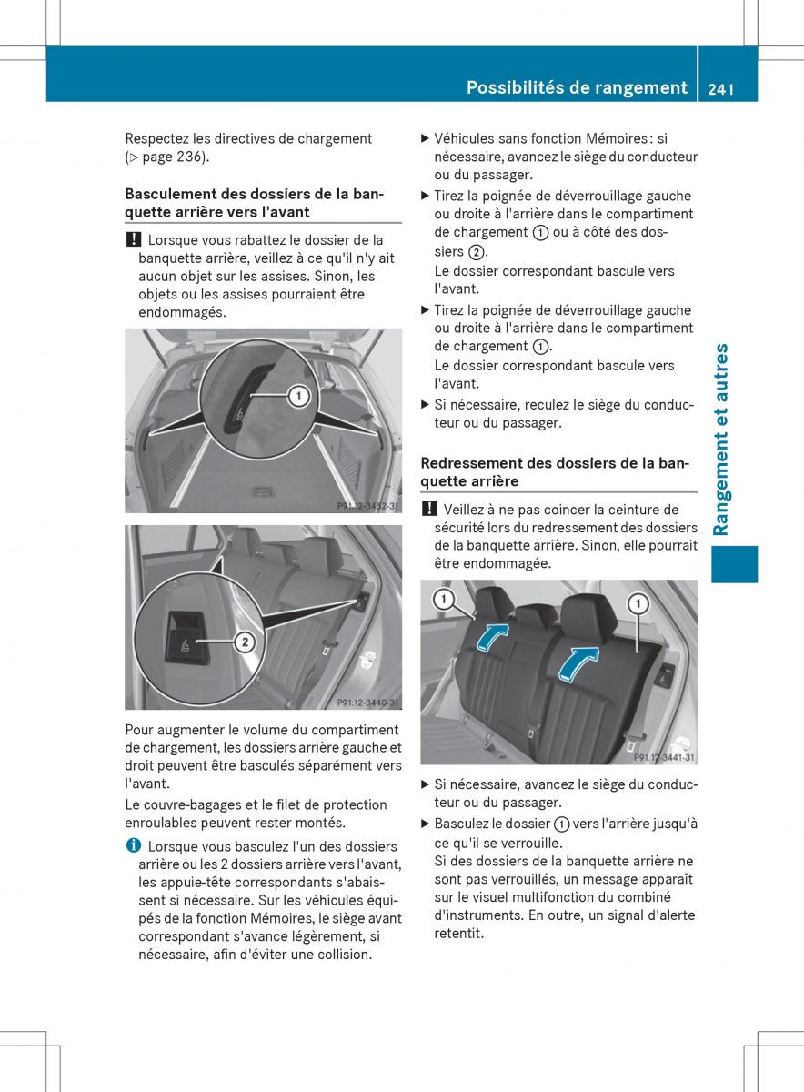 Mercedes Benz E Class W212 2014 manuel du proprietaire / page 243