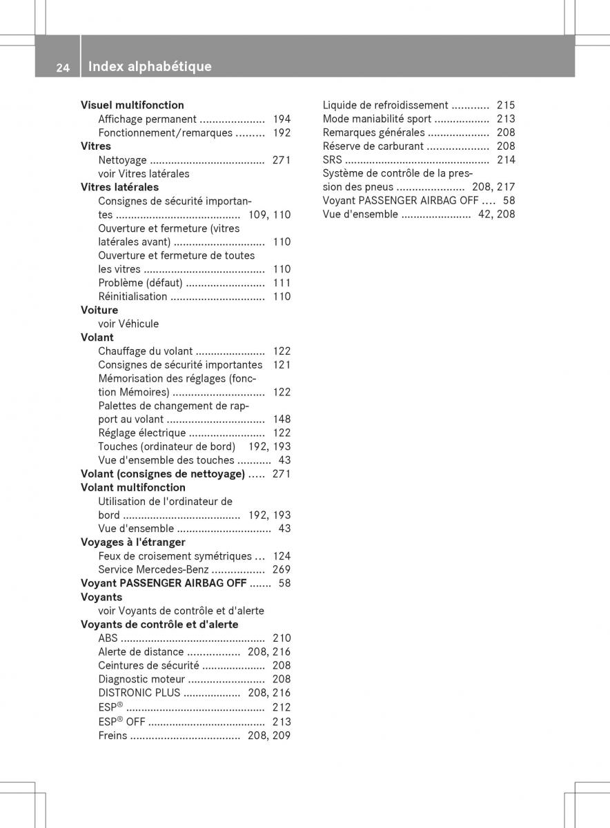 Mercedes Benz E Class W212 2014 manuel du proprietaire / page 26