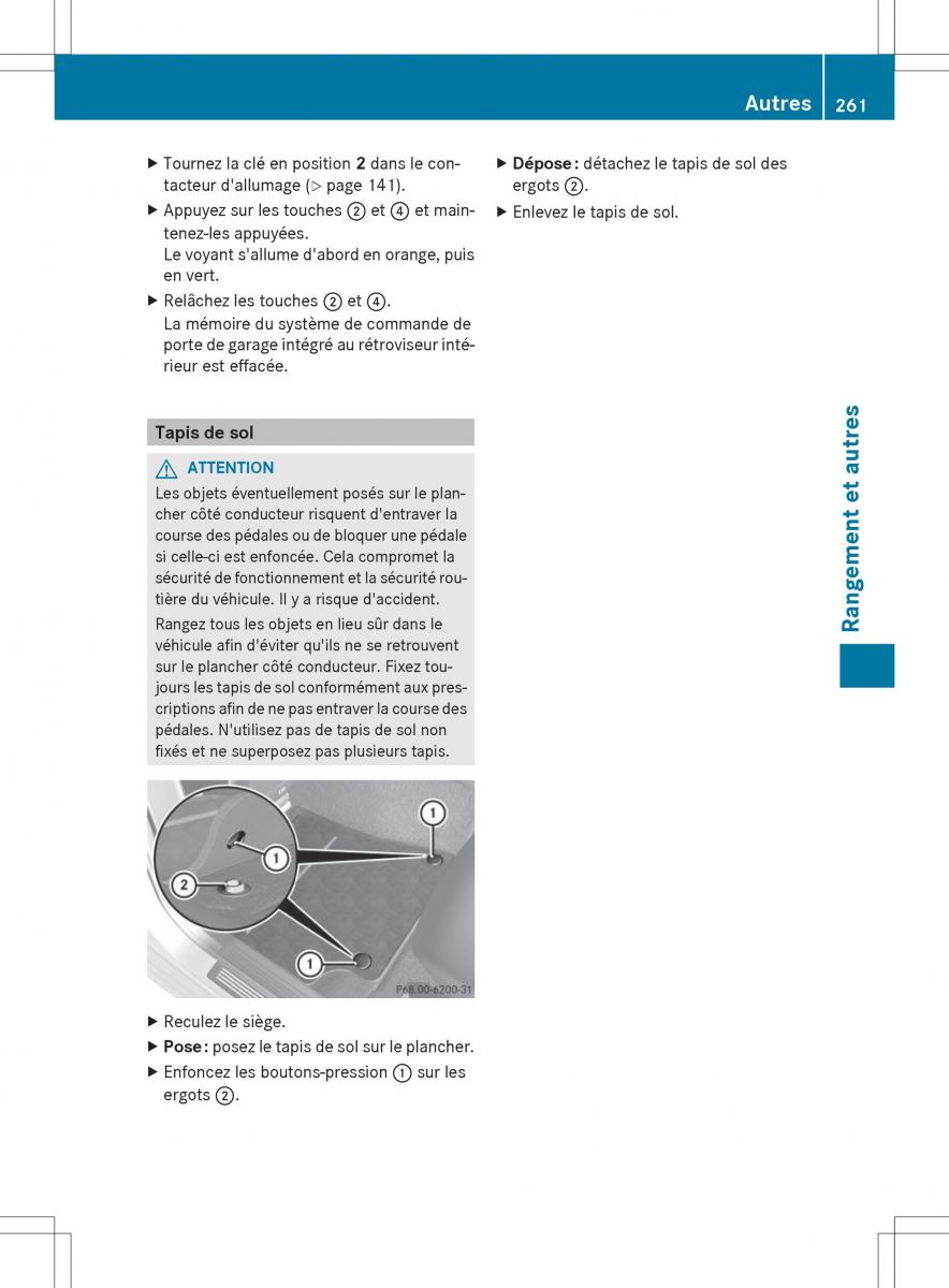 Mercedes Benz E Class W212 2014 manuel du proprietaire / page 263