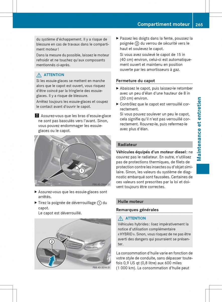 Mercedes Benz E Class W212 2014 manuel du proprietaire / page 267