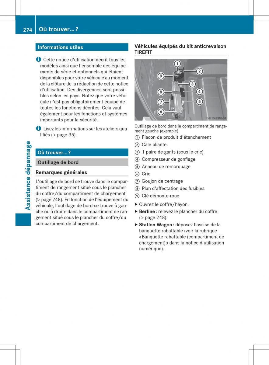 Mercedes Benz E Class W212 2014 manuel du proprietaire / page 276